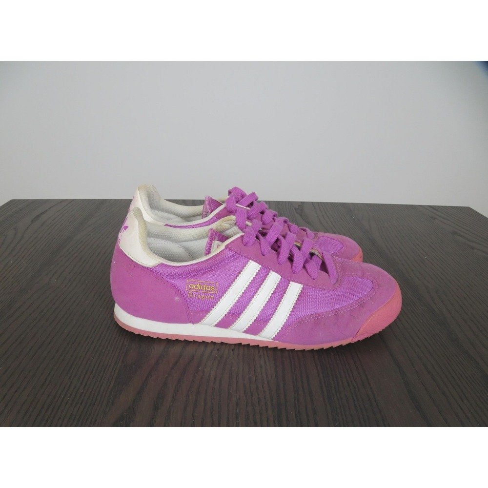 Adidas Dragon Shoes Womens 7 Purple Suede Running Sneakers Casual Athletic